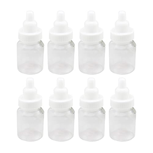 Baby Shower Favor - 36 Pack Mini Milk Bottle Party Favor Gift Bag Boxes 1.5" x 3.5" - Baby Shower Candy Jar (White)