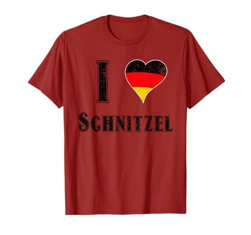 Camiseta con texto en inglés "I Love Schnitzel", diseño alemán con texto en inglés, para barbacoa, regalo de Camiseta