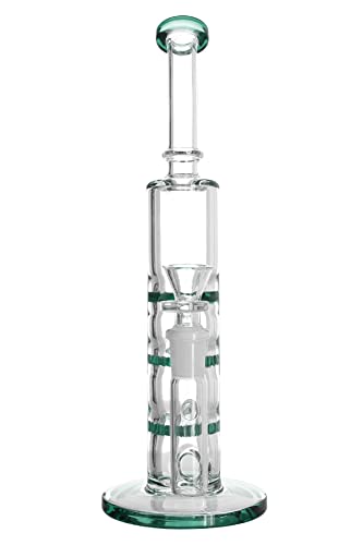 Heisenberg DUDE X3 Percolator Bong 27cm Schliff 14,5 (NS 14) Glasbong aus Borosilikatglas mit Honeycomb + Turbine… – Bild 3