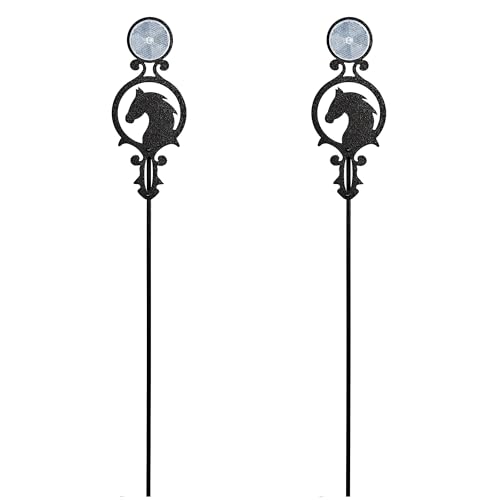 Touch of Class Pathways Driveway Marker Stake, Horse, Black, Set of 2