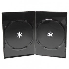 Amaray Custodie doppie per DVD Slim, 7 mm, Nero, 100 pezzi