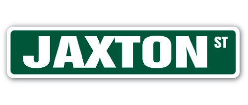 Jaxton Street Sign Childrens Name Room Sign | Indoor/Outdoor |  24" Wide Plastic Sign #TOP25
