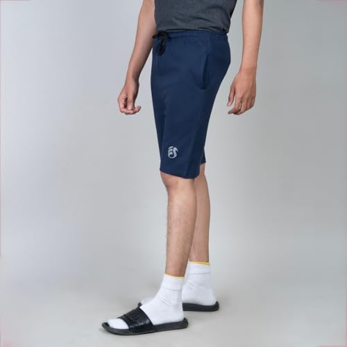 Image of Men's Solid Slim Fit Casual Shorts for Casual Wear | Stretchable Cotton Comfort Fit and High Performance for Everyday Wear | Running /Gyming Athleisure Shorts