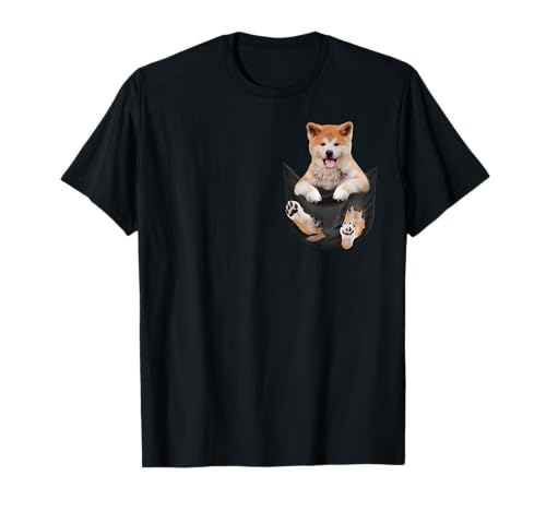 Akita drôle dans votre poche pour les amoureux d'Akita Inu T-Shirt