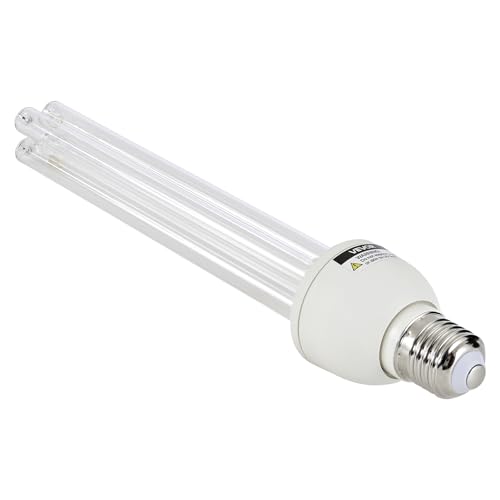 Image of VEVOR Clean Light Bulb, 2 Pack, 25W Replacement Lamp with Ozone, 253.7 nm + 185 nm Wavelength Clean Light Bulb, E27 Universal, for 400 sqft Living Room, Classroom, Office, and Restaurant