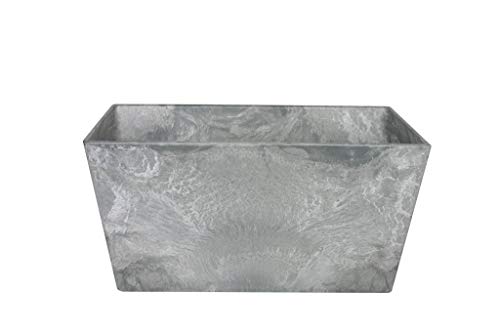 Artstone Pflanzgefäß Pflanzschale Ella, frostbeständig und leichtgewichtig, Grau, 30x14cm
