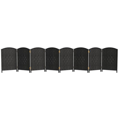 Red Lantern 2 ft. Short Diamond Weave Fiber Folding Screen