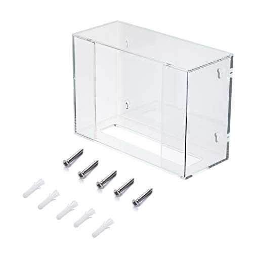 FEMELI Clear Acrylic Paper Towel Dispenser, Wall Mount Or Counter Top Holder for C-Fold Multifold Z-Fold Trifold Paper Towel Hand Napkin with Lid