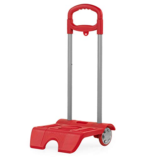 SKPAT   Carro Mochila Escolar Carro para Mochilas Carro Portamochilas Carrito Portamochilas Carro para Mochila Ruedas para Mochila Escolar, Rojo