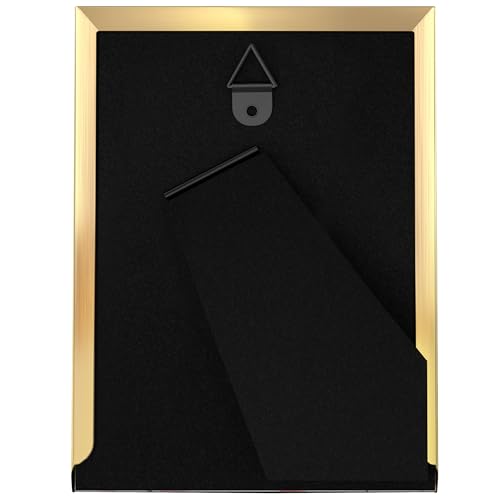 Image of eletecpro 2.5x3.5 Enamel Picture Frame with Real Glass Cover, Small Photo Frame with Gold Metal Edge, Horizontal and Vertical Display Pictures 2.5 by 3.5 for Tabletop and Wall Decor, Green, 1 Pack