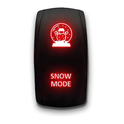 Interrupteur 5 broches 12v bouton rouge mode neige pour remplacer vos switchs