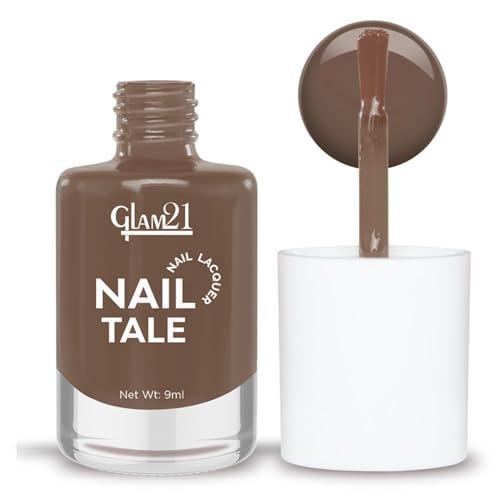 Image of Glam21 Nail Tale Nail Polish | Glossy Gel Finish | Rich Pigmentation | Chip Free | Quick Drying Formula | Long Lasting Nail Polish for Women | 9ml | Shade-04