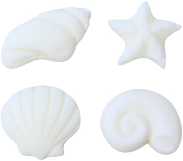 Oasis Supply Seashells and Starfish Sugar Decorations, 48-Count Cake Toppers