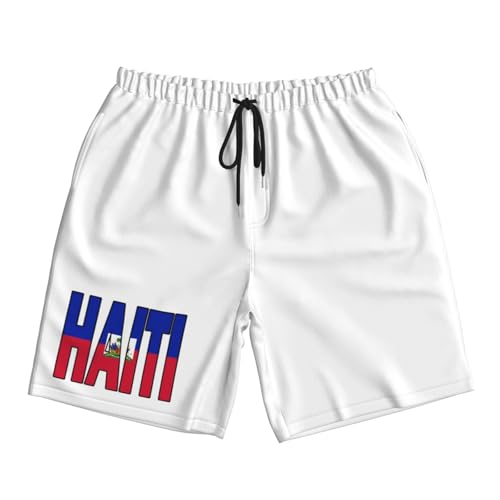 Haiti Flag Mens Swim Trunks Quick Dry Board Shorts 7" - Hawaii Beach Swimwear2
