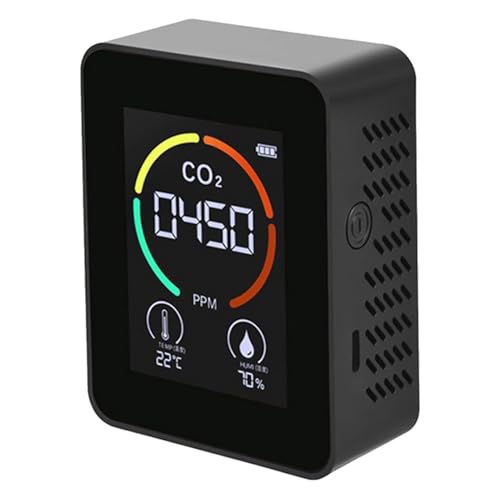 Detector de dióxido de carbono, monitor de calidad del aire interior, monitor portátil de CO2 | Medidor de CO2 para coche, gimnasio, habitaciones, oficinas, aulas
