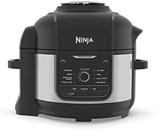 Ninja Foodi Multi-Cooker [OP350UK], 9-in-1, 6L, Electric Pressure Cooker and Air Fryer, Brushed Steel and Black