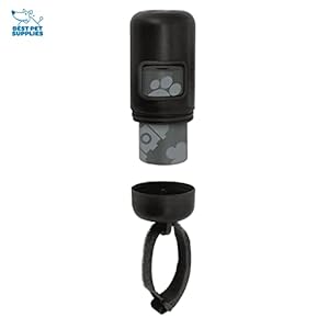 Best-Pet-Supplies-Dog-Poop-Bag-Holder-Leash-Attachment-with-30-Bags-Reusable-Dispenser-for-Travel-Walking-Park-and-Outdoor-Use-Durable-with-Clip-On-Black-Pack-of-2 - Cucciolini Doodles   Best-Pet-Supplies-Dog-Poop-Bag-Holder-Leash-Attachment-with-30-Bags-Reusable-Dispenser-for-Travel-Walking-Park-and-Outdoor-Use-Durable-with-Clip-On-Black-Pack-of-2