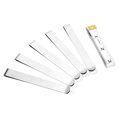 Drikou Aço inoxidável Clipes de bainha conjunto, medição precisa boa flexibilidade Fita mole medming