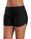 ALove Swim Short Quick Dry Bahitng Suit Shorts Bottoms Women Black 12