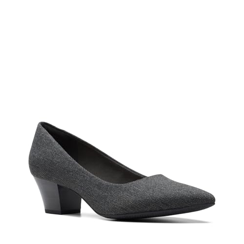 Clarks Clarks Black's Teresa Step Pump, Black Tweed Combi, 9.5 Medium US