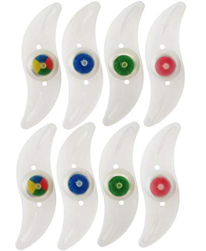WENTS luz de radios de Bicicleta, fácil instalación Luces de radios de Rueda para Adultos, niños Bicicleta, lámpara de Flash de neón de LED de neón Resistente al Agua con 3 Modelos Intermitentes 8pcs