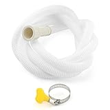 Air Conditioner Drain Hose Kit, with Cuttable Rubber Adapter & Connect Clamp Flexible Universal Drain Hose for Most Dehumidifier and Air Conditioner(Color:2m/6.56ft)