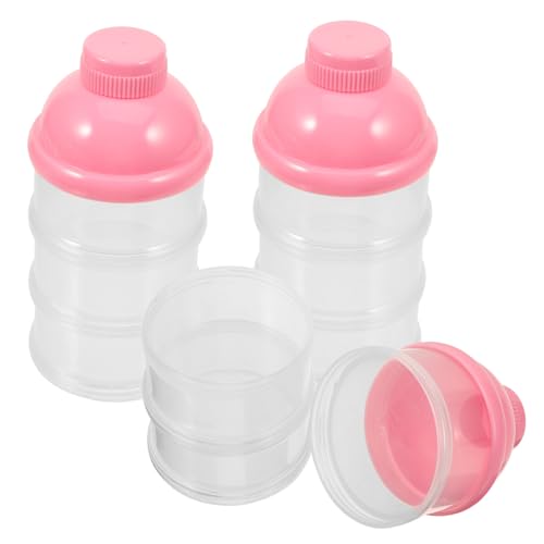 COOPHYA 3層式粉ミルクボックス ベビー用 便利な積み重ね可能収納ケース 持ち運び簡単 粉ミルクディスペンサー 食品保管用