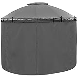 repuesto pergola redonda Las cortinas de poliéster y los alzapaños fáciles de limpiar, se unen para proporcionar una mayor privacidad.Este cenador será la elección perfecta para sus actividades al aire libre.NOTA: Este producto NUNCA se debe usar con mal tiempo, como fuertes vientos, fuertes lluvias, nieve, tormentas, etc.