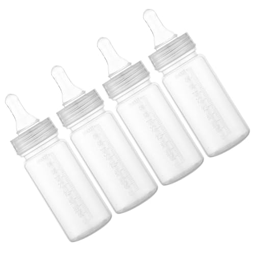 VANZACK 12 Pièces Lot de Biberons Garçon Fille Mois Plastique Transparent avec Échelle Compact Portable Facile à Utiliser pour Nourrisson et Allaitement
