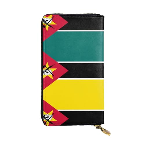 Pochette longue drapeau du Mozambique, le portefeuille zippé idéal pour voyager l'esprit léger