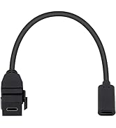 Poyiccot USB C Keystone Jack Insert Cable, USB 3.1 Type C Female to Female Extension Keystone Ins...