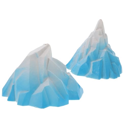 ULTECHNOVO 2 Piezas decoración de Iceberg Hielo Icebergs con decoración del Acuario Azul decoración de Peces Decoraciones de Iceberg acuarios de polivinilo Sky-Blue
