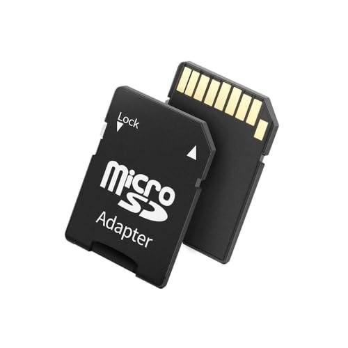 Image of Micro SD Card to SD Card Adapter Reader Adapter Compatible with All Mobile Memory Cards (Only Card Reader (Black) Pack of (1)