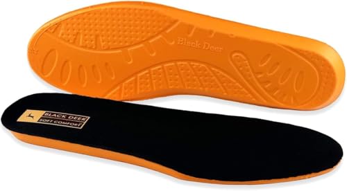 Image of BLACK DEER X30 Orthopedic Comfort Sports Insoles Cushioning and Breathable for Men and Women Insoles for Everyday Use and Work, Orange, WOMEN 10 | MEN 8