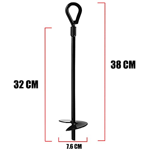 Jayzod Earth Ground Anchor 15 Inch Heavy Duty Earth Anchors Shelters, Canopies,Tents,Swing Sets,Trampoline，4 Pack,Adapter Not Included #TOP1