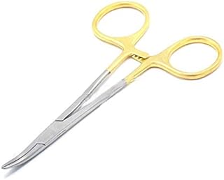 LAJA Imports Dental HEMOSTAT Halsted-Mosquito Curved (4 3/4â€ / 120 mm). Hemostat Jaws Have Interlocking Teeth