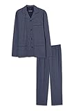 C&A Herren Pyjama Regular Fit Bedruckt Baumwolle dunkelblau 2XL