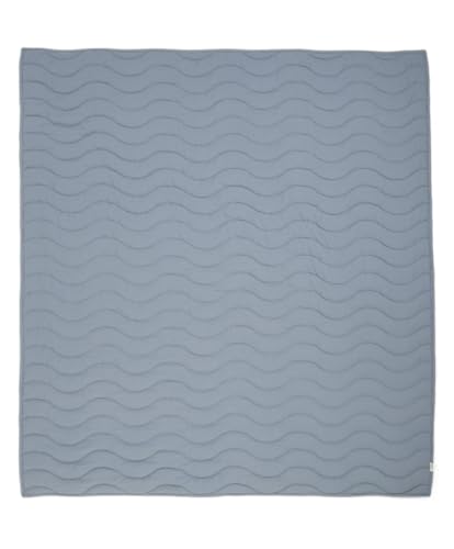 Mamas & Papas Nursery Cot/Cotbed Quilt 3 tog, Blue Mustard Wave, 110 x 120 cm