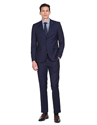 Image of Arrow Men's Polyester Self Design Formal Business Suit Pants Set