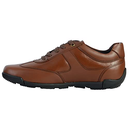 Geox U Edgware A, Sneakers Uomo, Marrone Cognac, 43 EU