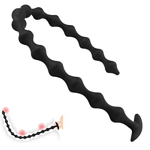 BDSMYOU Plug Anal avec 15 Perles Anales Boule,58 cm Extra Long Buttplug Prostate Perle Anale Jouets,Anus Masturbateur Sex Toys pour Couples Extrême Sexe (A)