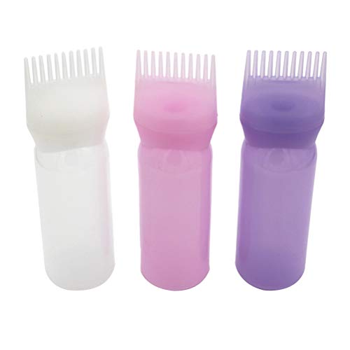 Frcolor 3pcs Hair Dye Bottle Applicator Hair Brushes Hair Coloring Tool