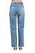 Judy Blue Mid Rise Tummy Control Vintage Wash Straight Jeans Blue