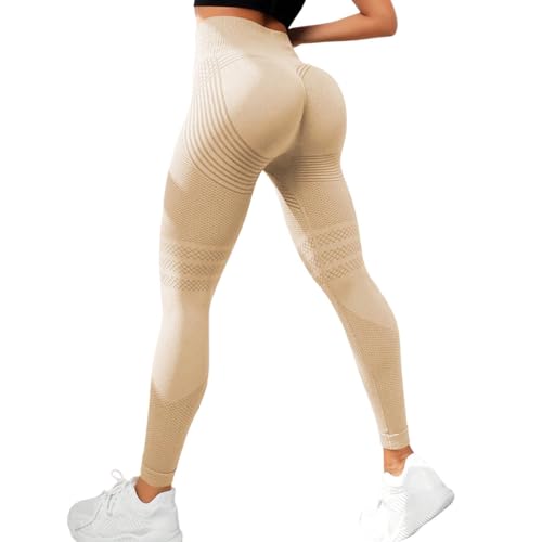 riou Vivacuerpo Anti-Cellulite-Leggings, lebhafter Körper, Anti-Cellulite, Push Up, Vivacuerpofit Cellulite, 3D-Leggings, Plumi-Leggings, Anti-Cellulite, für Laufen, Yoga und Fitness, R0, kaki, M