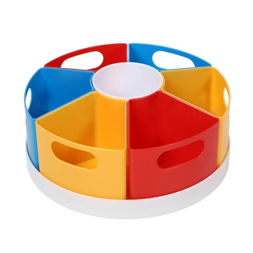 回転式固定オーガナイザー 6 コンパートメントデスク子供用回転ペンホルダーアートサプライオーガナイザーオーガナイザーデスクとストレージとストレージ子供用