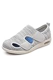 ZUMEIJIA Women's Diabetic Shoes for Women Casual Adjustable Walking Shoes Wide Shoes for Elderly Swo