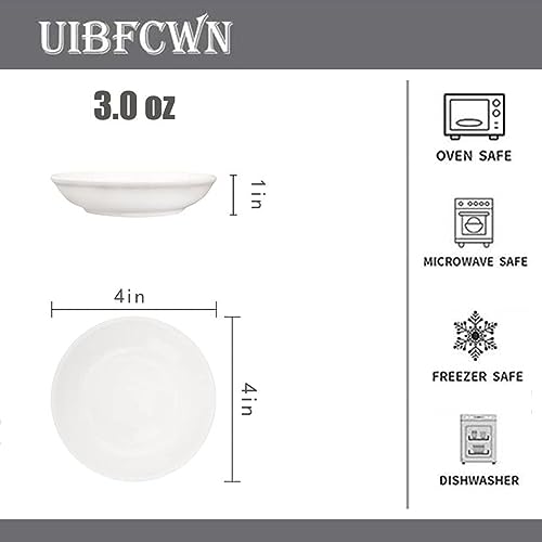 UIBFCWN Sojasaucenschalen, 85 g, Keramik, Dip-Schalen, 10,2 cm, 10 Stück – Ansicht 2
