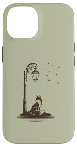 Cute Wild Red Fox Wildlife Street Lamp Stars �X�}�z�P�[�X iPhone 14 �p