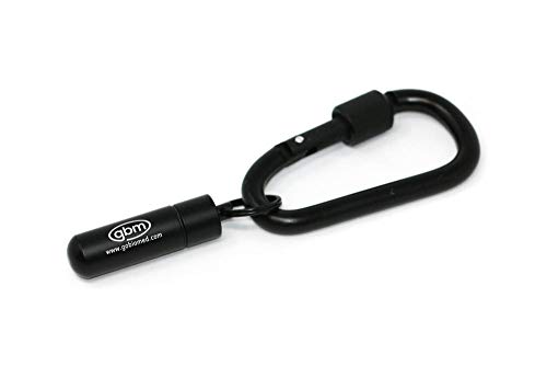 GBM Med Secure Pill Keychain with Locking Carabiner (Tactical Black)