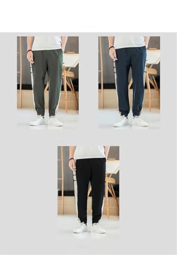 Pantalon sarouel homme en coton et lin patchwork ample décontracté WOLONG - 6